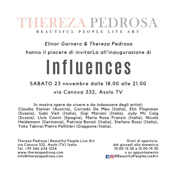 Influences, collective exhibition, Thereza Pedrosa gallery, Asolo
